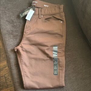 Brown Slim Fit Travel Jeans Pant Size 30 x32